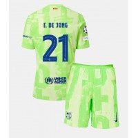 Barcelona Frenkie de Jong #21 Tredje trøje Børn 2024-25 Kortærmet (+ Korte bukser)